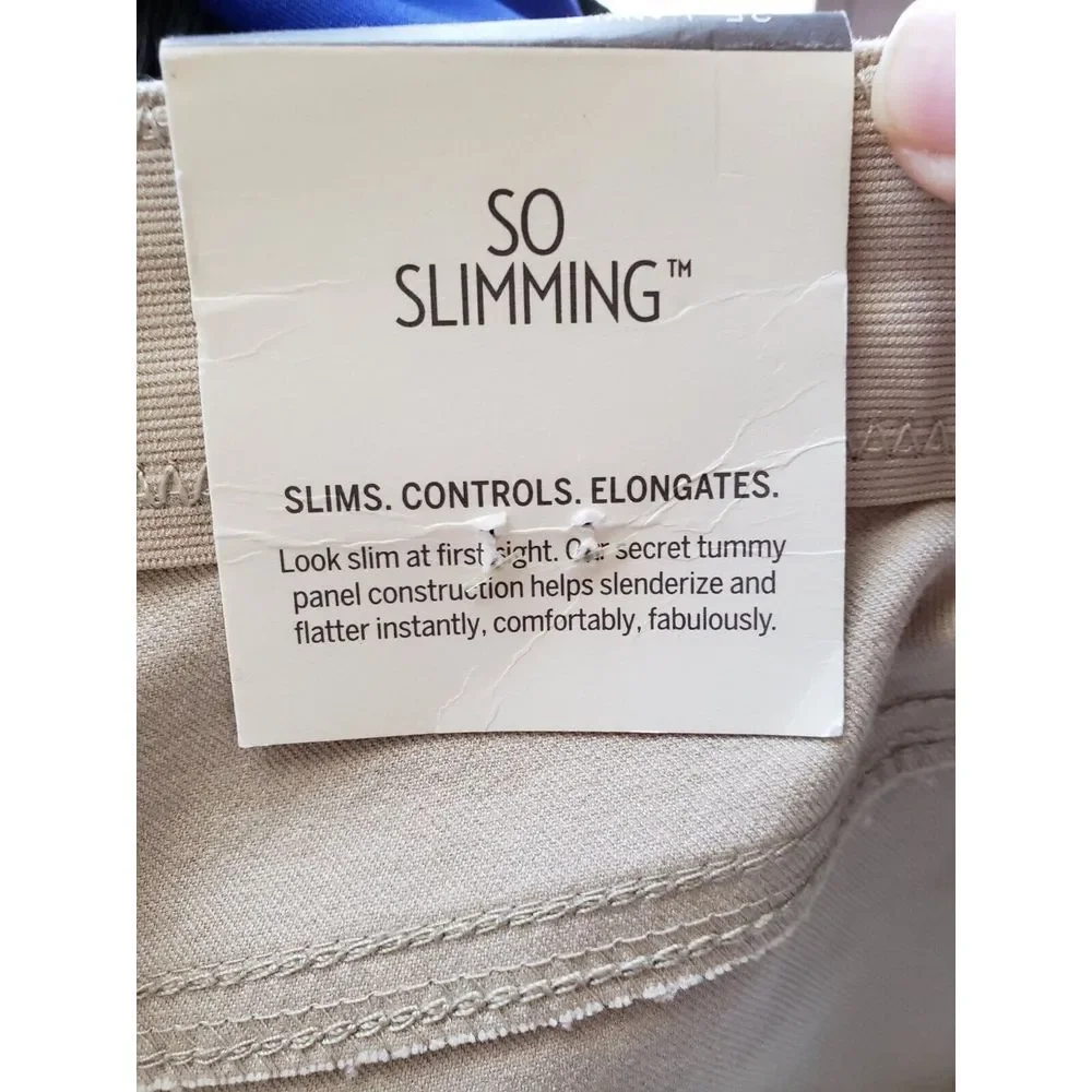 NWT‎ so slimming by CHICO'S WOMEN SZ 2.5 Tummy Panel construction Ankle PANTS